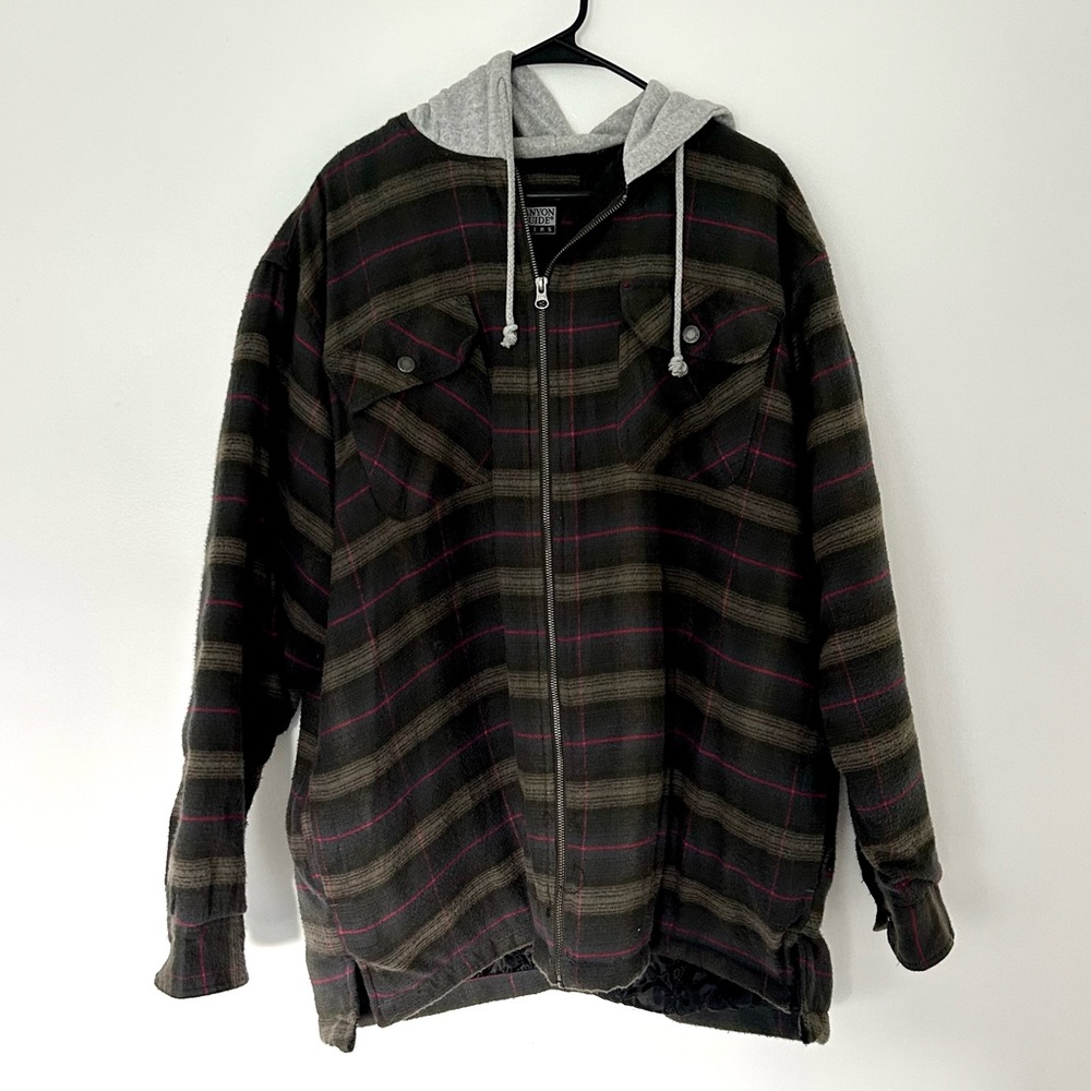 Canyon Guide Outfitters Hooded Flannel Shirt Jacket